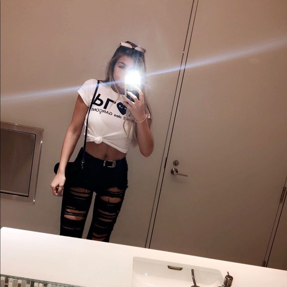 Diesel Black Ripped Boyfriend Jeans - Picture 7 of 7